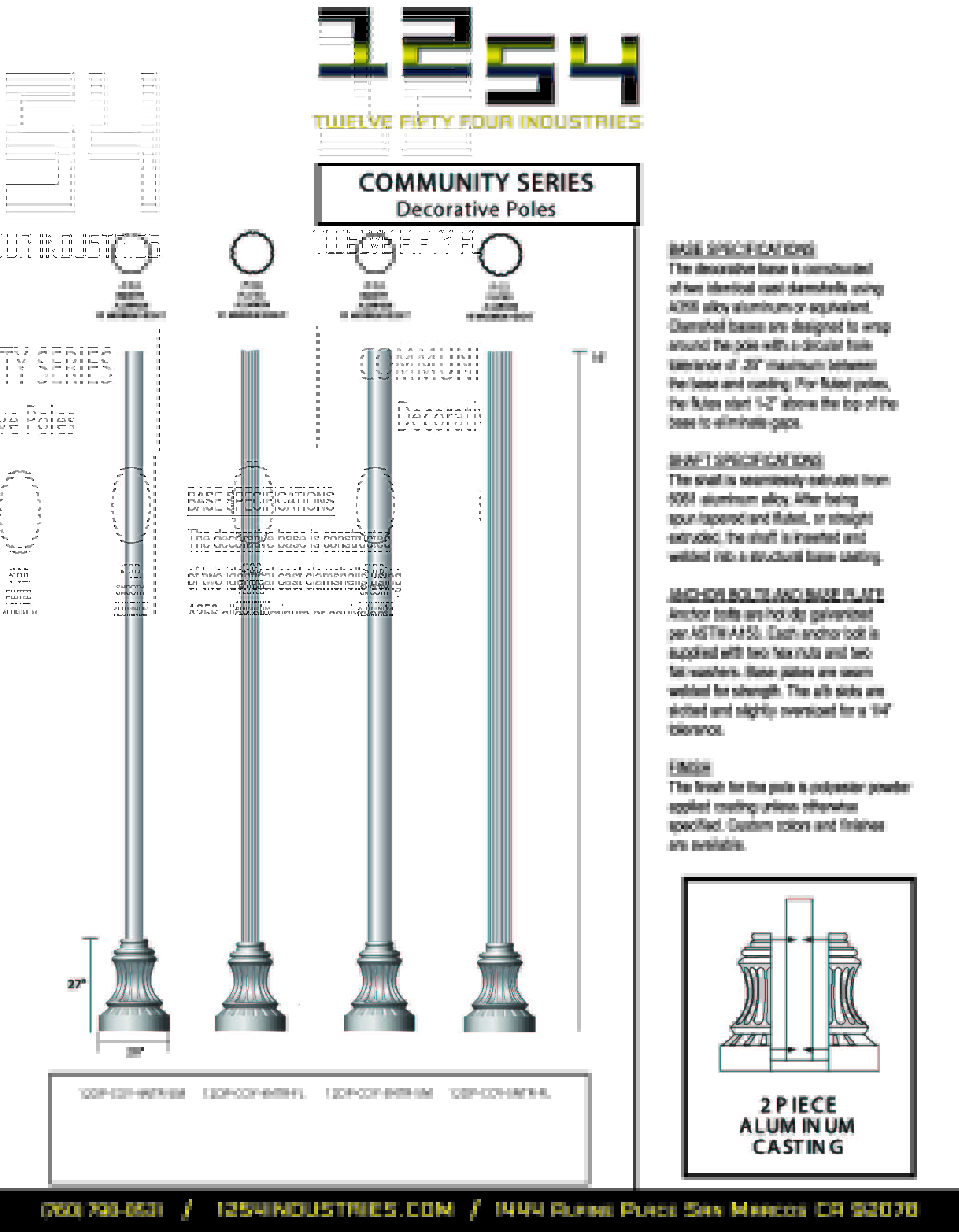 Community Series | Light Pole Manufacturer | 1254 Industries